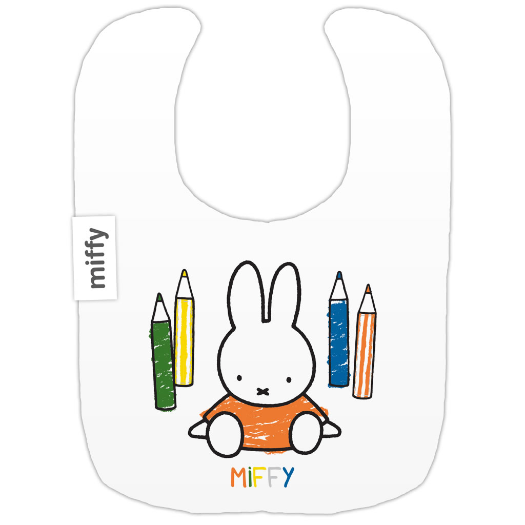 miffy colouring pencils baby bib miffy colouring pencils baby bib