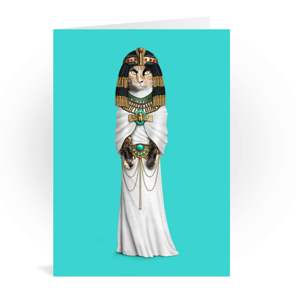 Cleopatra Pets Rock Greeting Card Cleopatra Pets Rock Greeting Card