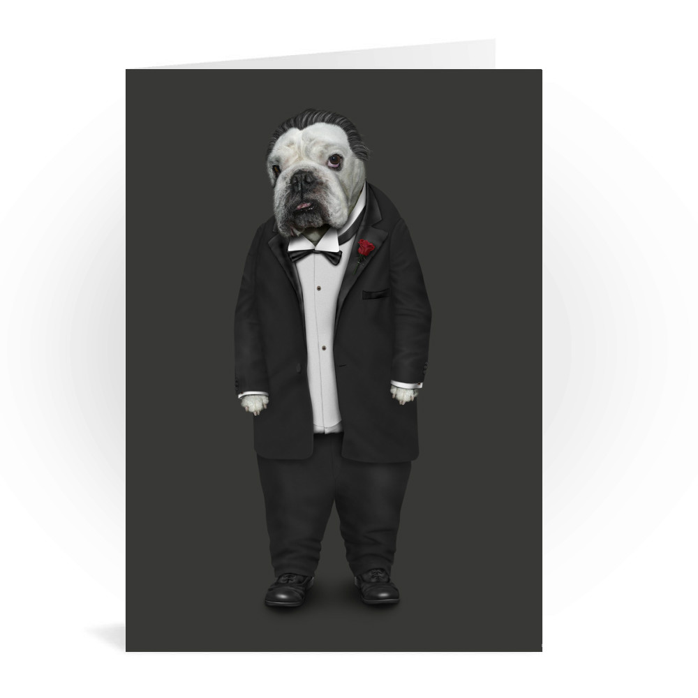 Dog Father Pets Rock Greeting Card Dog Father Pets Rock Greeting Card