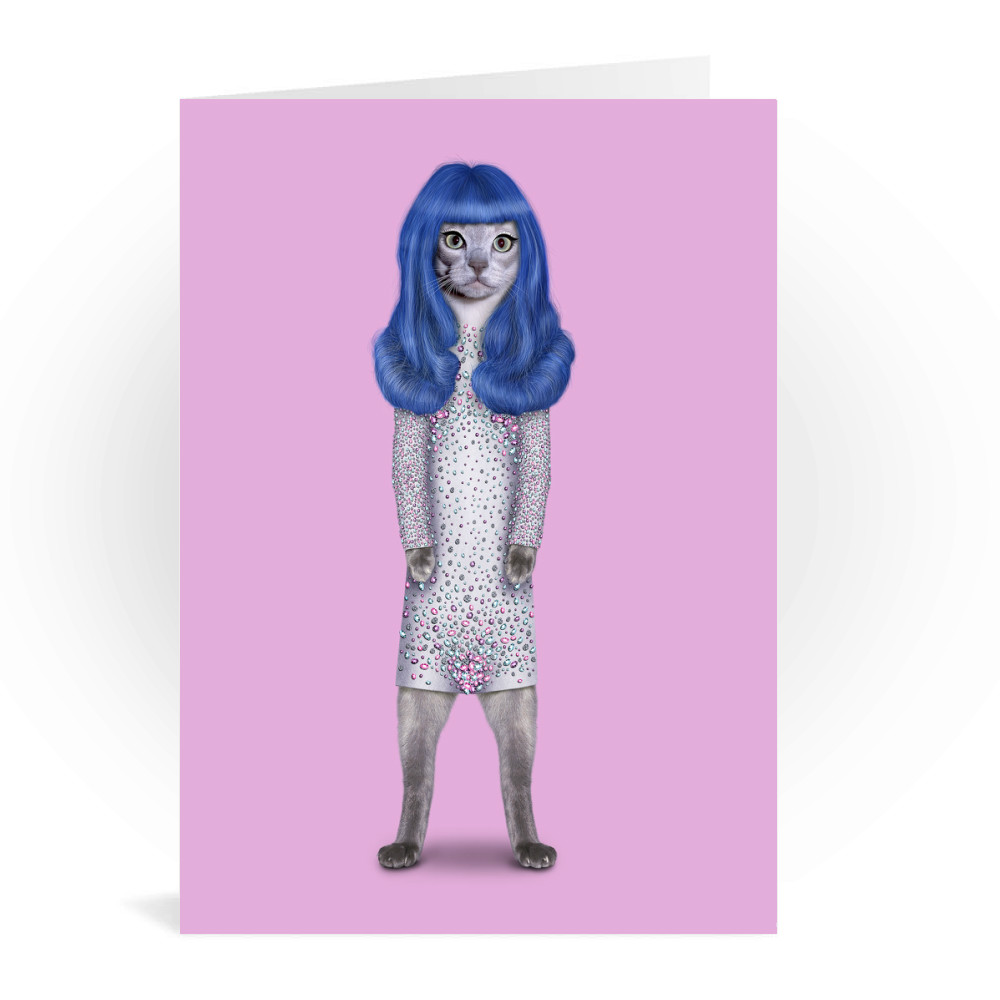 Gurl Pets Rock Greeting Card Gurl Pets Rock Greeting Card