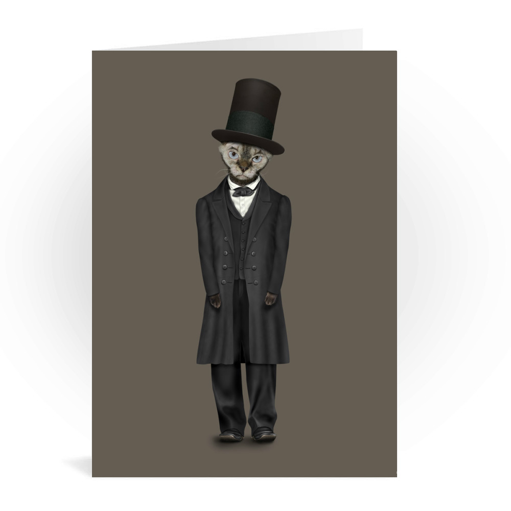 Lincoln Pets Rock Greeting Card Lincoln Pets Rock Greeting Card