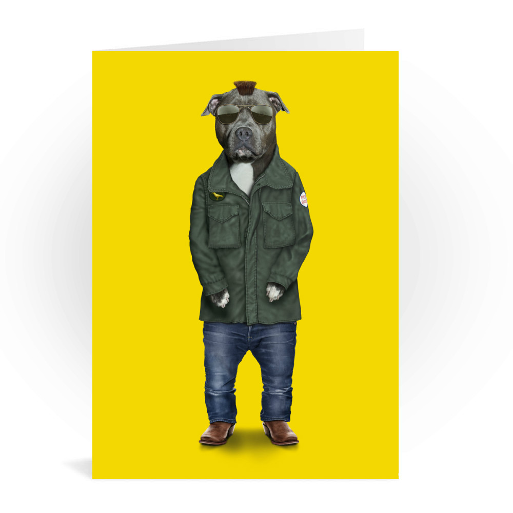Cabbie Pets Rock Greeting Card Cabbie Pets Rock Greeting Card