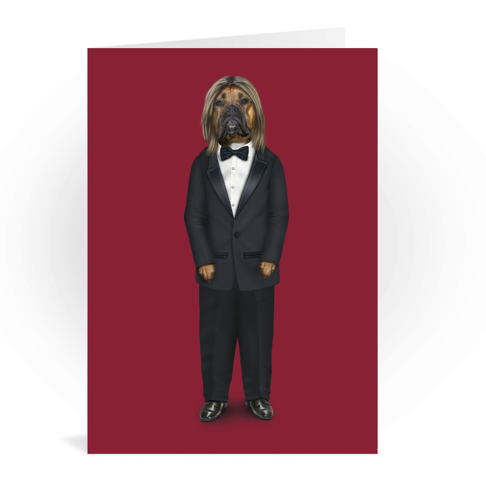 Hollywood Man Pets Rock Greeting Card Hollywood Man Pets Rock Greeting Card