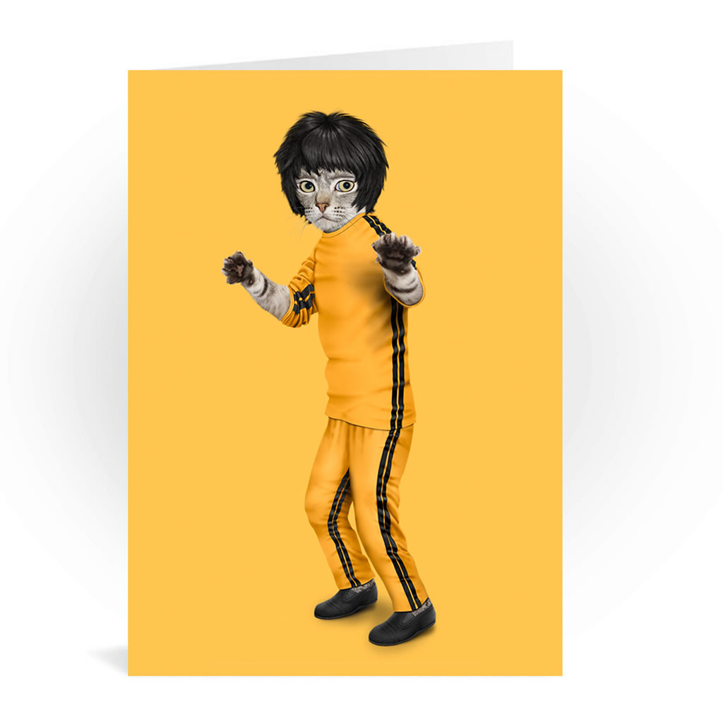Kung Fu Pets Rock Greeting Card Kung Fu Pets Rock Greeting Card