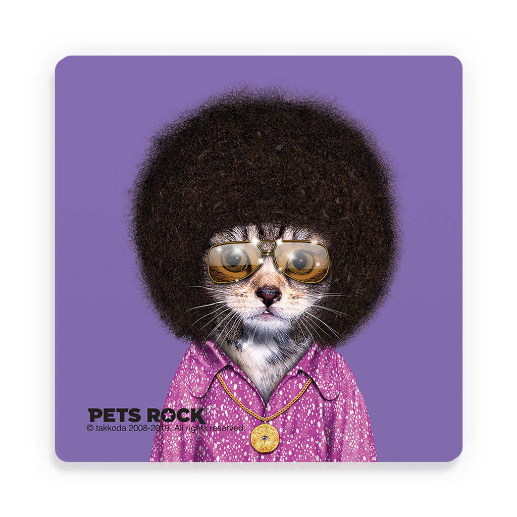 Disco Pets Rock Ceramic Coaster Disco Pets Rock Ceramic Coaster