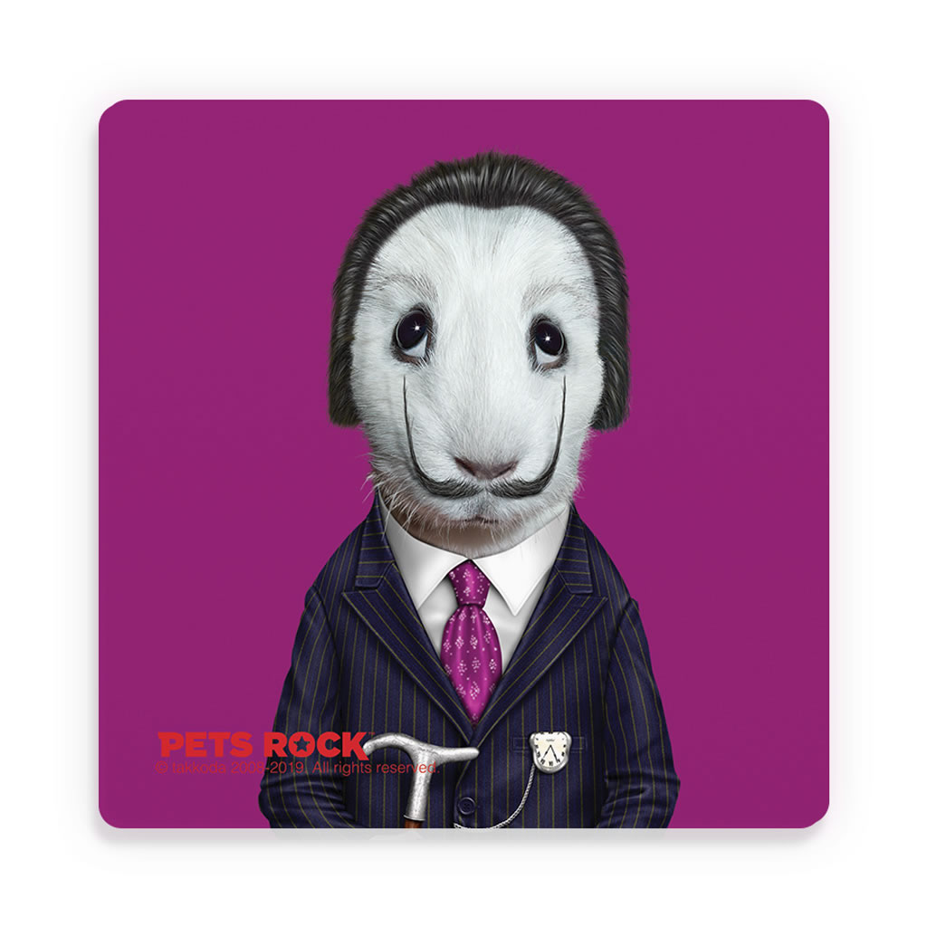 Surreal Pets Rock Ceramic Coaster Surreal Pets Rock Ceramic Coaster