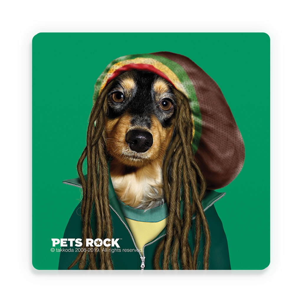 Reggae Pets Rock Ceramic Coaster Reggae Pets Rock Ceramic Coaster