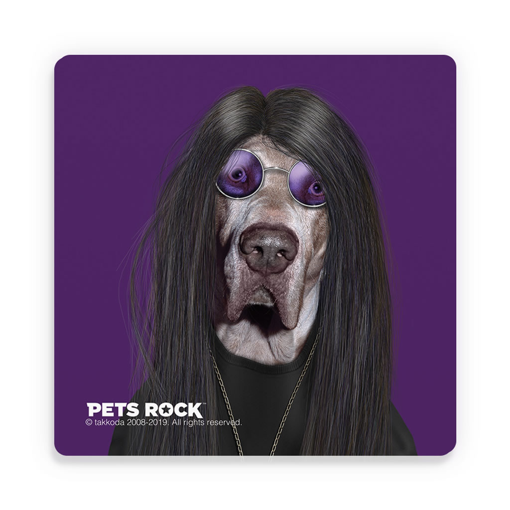 Metal Pets Rock Ceramic Coaster Metal Pets Rock Ceramic Coaster