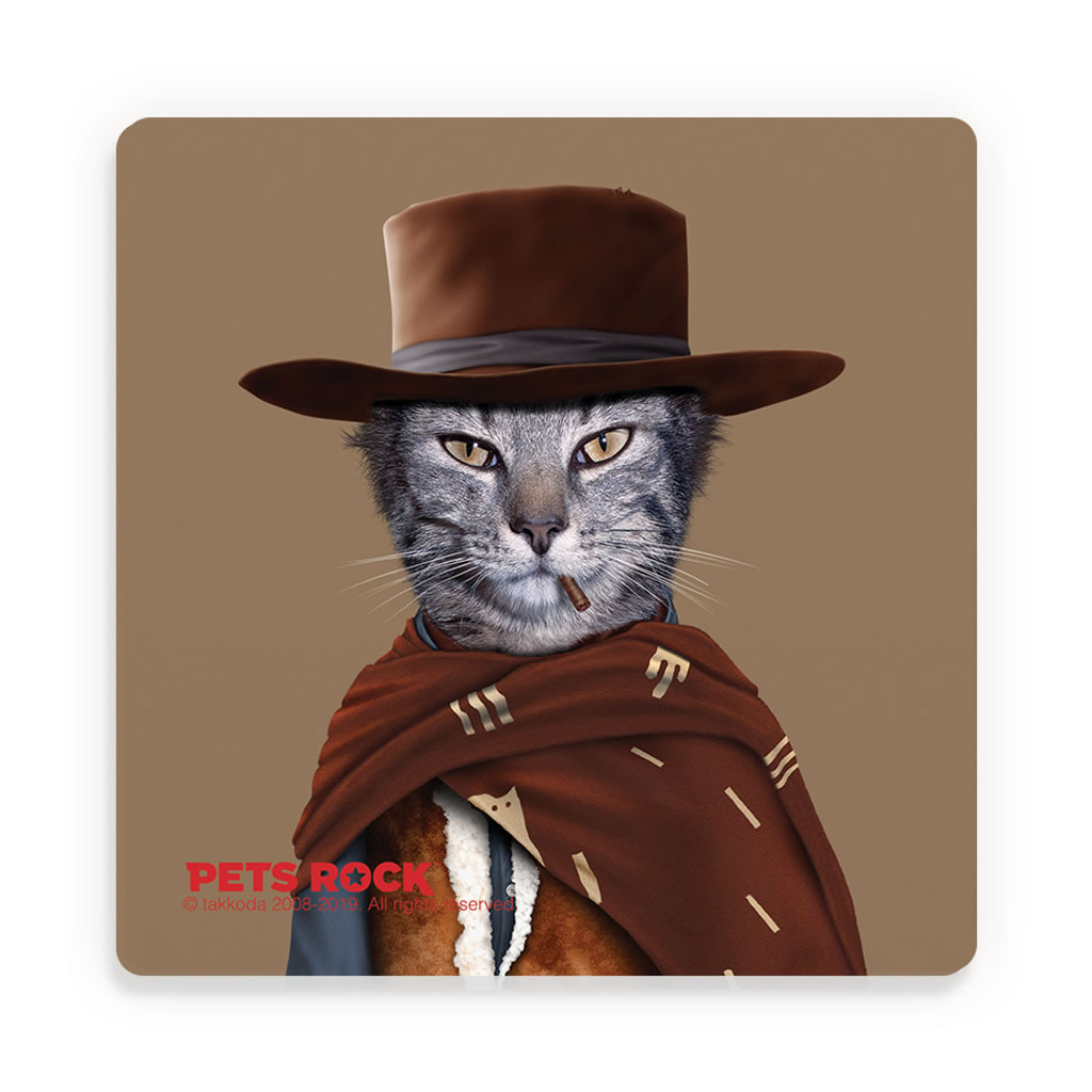 Western Pets Rock Ceramic Coaster Western Pets Rock Ceramic Coaster