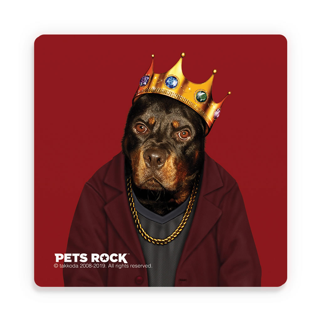 Big Doggie Pets Rock Ceramic Coaster Big Doggie Pets Rock Ceramic Coaster