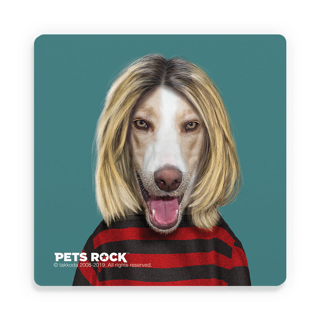 Grunge Pets Rock Ceramic Coaster Grunge Pets Rock Ceramic Coaster