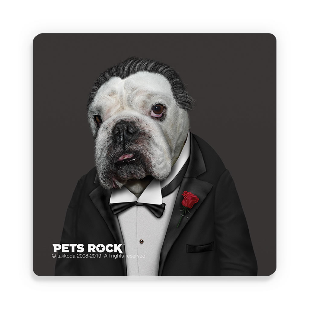 Dog Father Pets Rock Ceramic Coaster Dog Father Pets Rock Ceramic Coaster