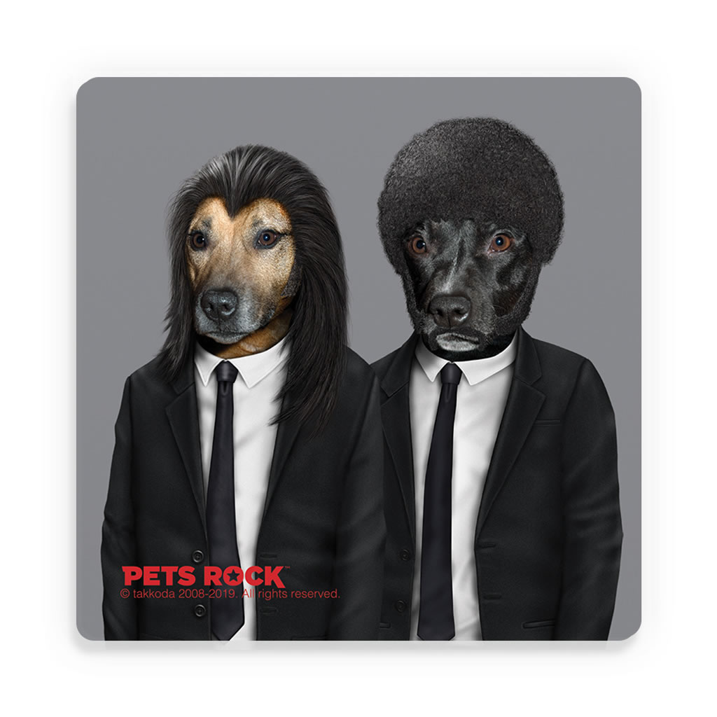 Hit Dogs Pets Rock Ceramic Coaster Hit Dogs Pets Rock Ceramic Coaster