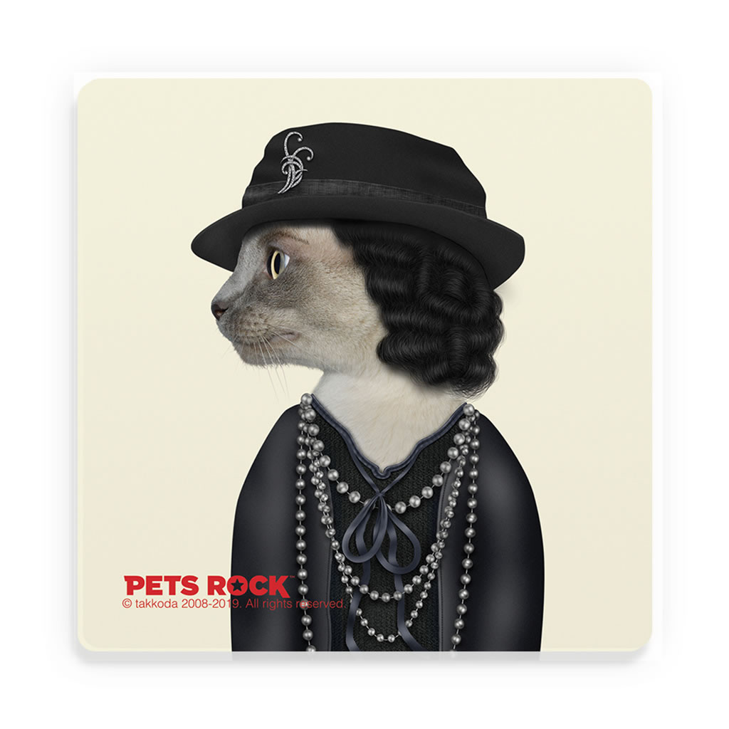 Paris Pets Rock Ceramic Coaster Paris Pets Rock Ceramic Coaster