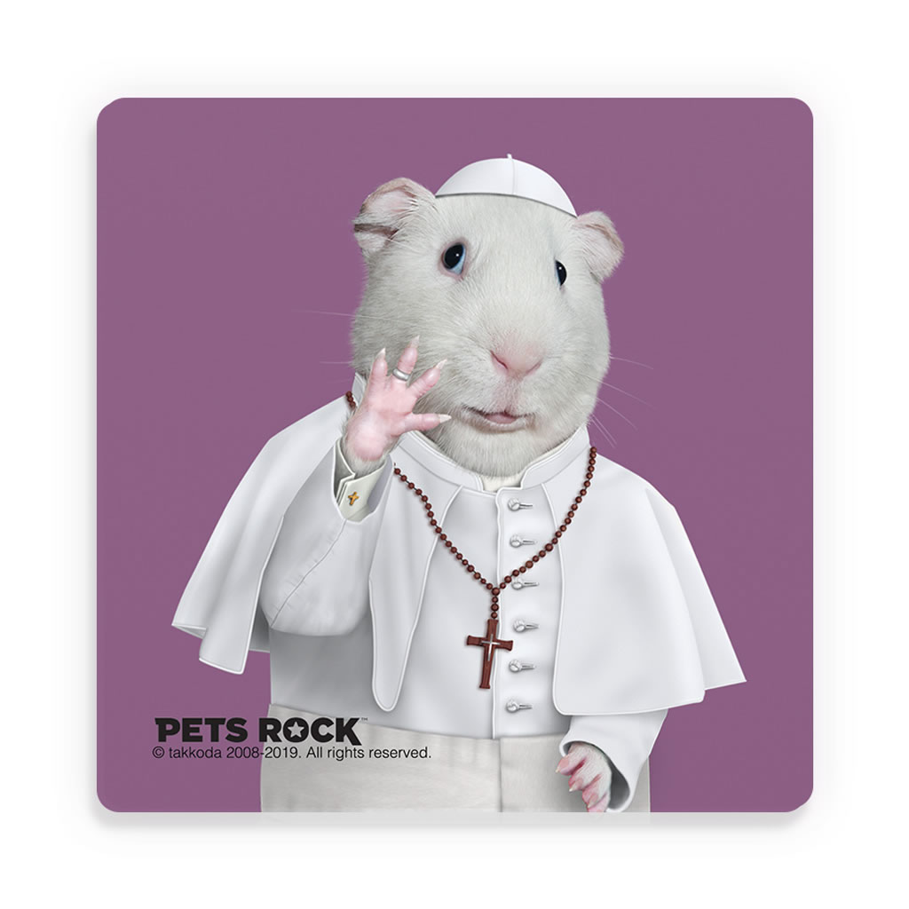 Church Pets Rock Ceramic Coaster Church Pets Rock Ceramic Coaster