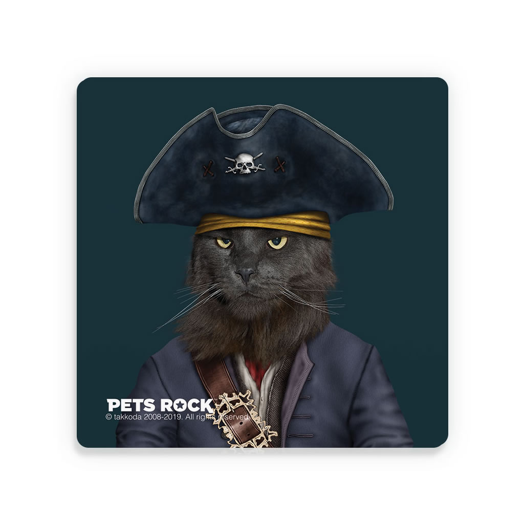 CatBeard Pets Rock Ceramic Coaster CatBeard Pets Rock Ceramic Coaster