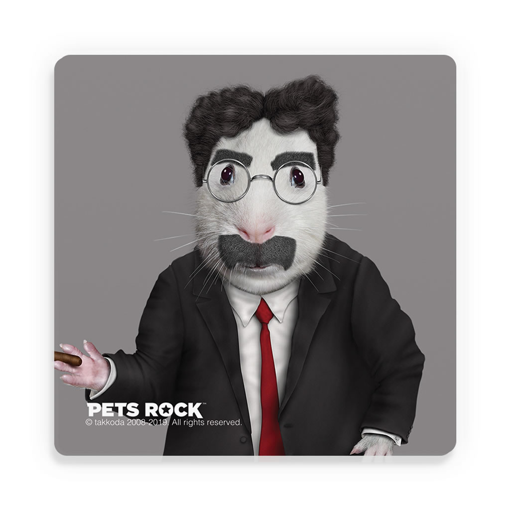 Vaudeville Pets Rock Ceramic Coaster Vaudeville Pets Rock Ceramic Coaster