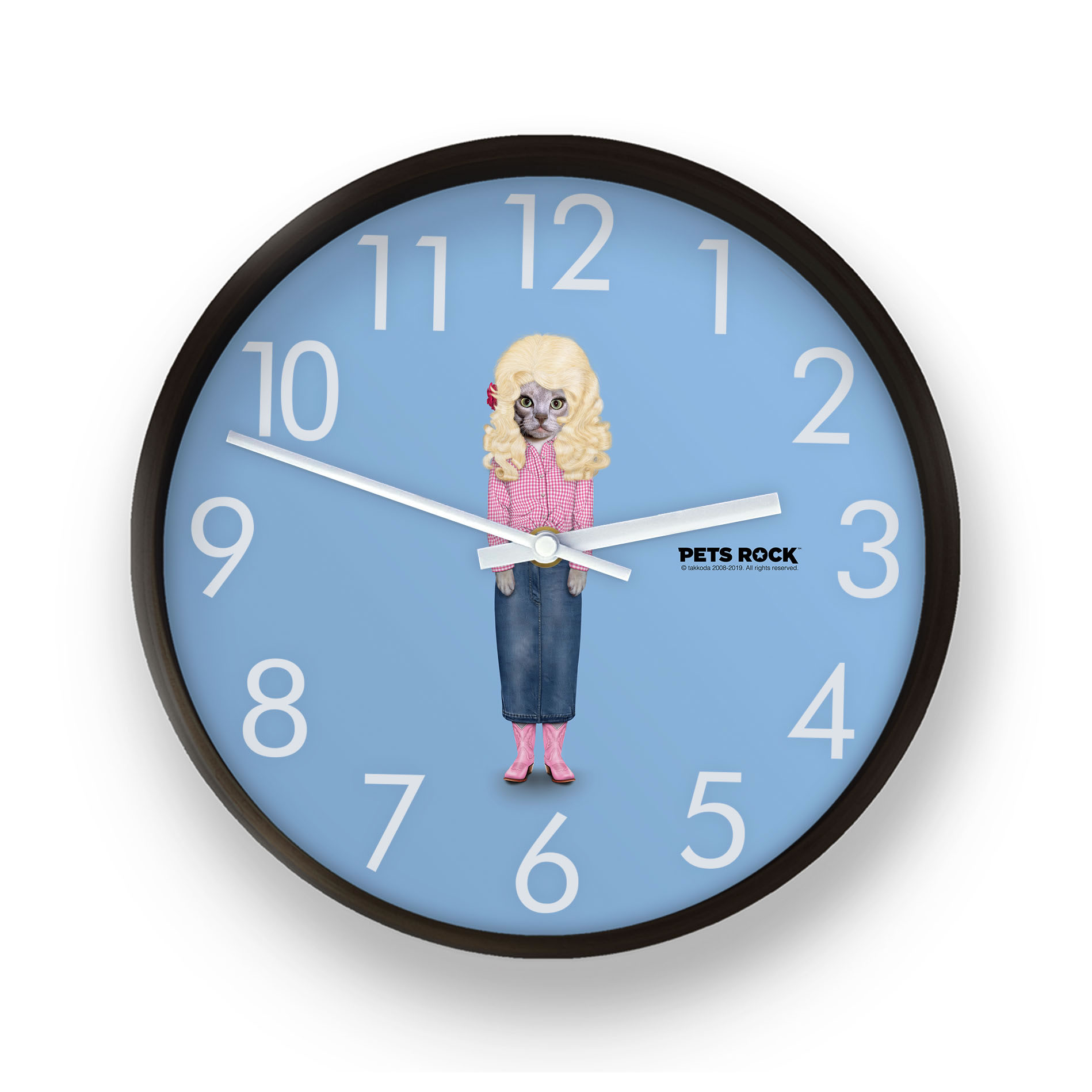 Country Pets Rock Wall Clock Country Pets Rock Wall Clock