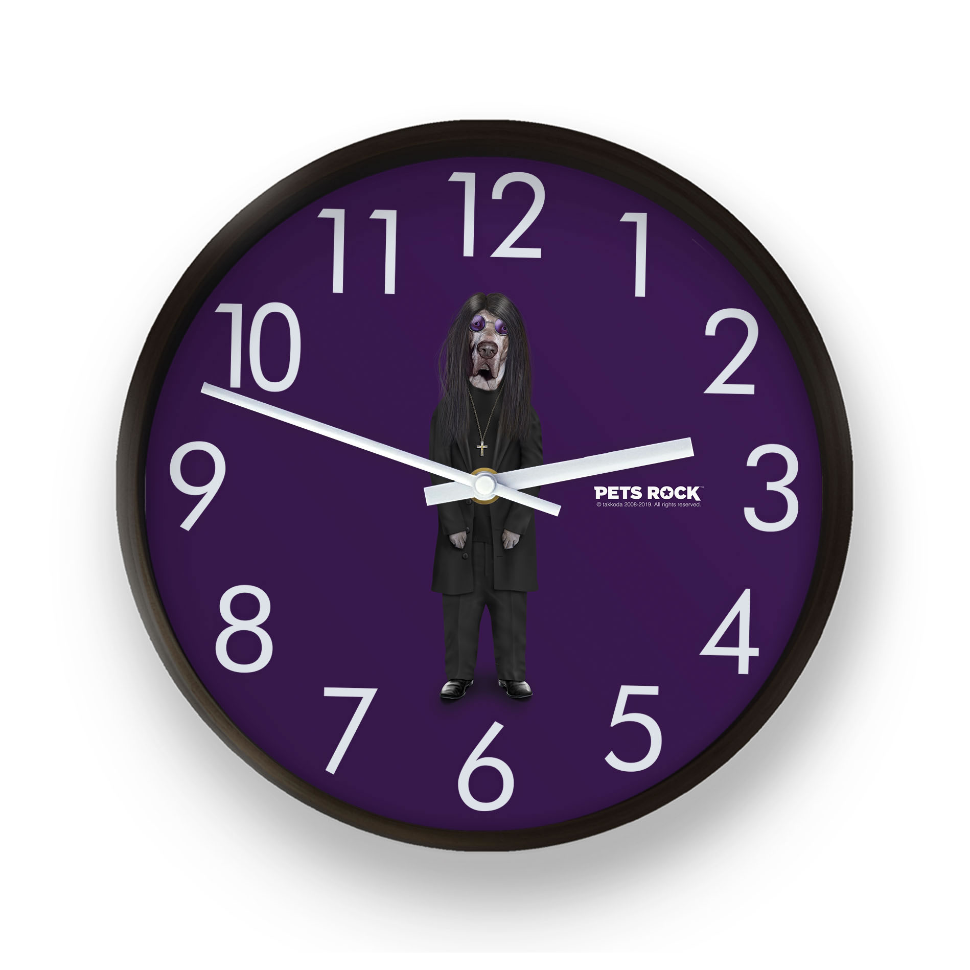 Metal Pets Rock Wall Clock Metal Pets Rock Wall Clock