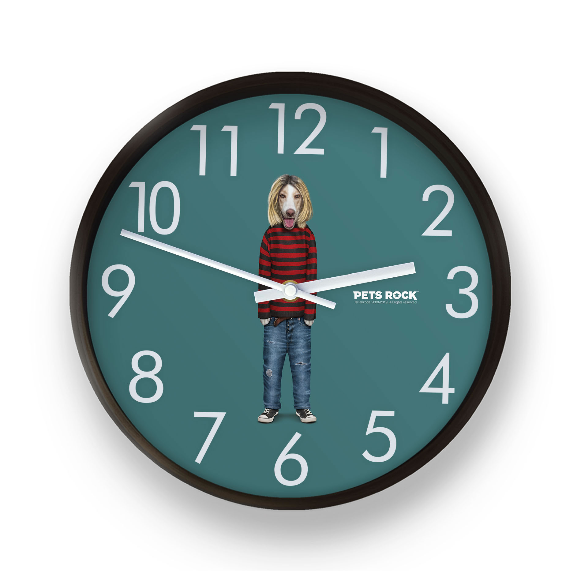 Grunge Pets Rock Wall Clock Grunge Pets Rock Wall Clock