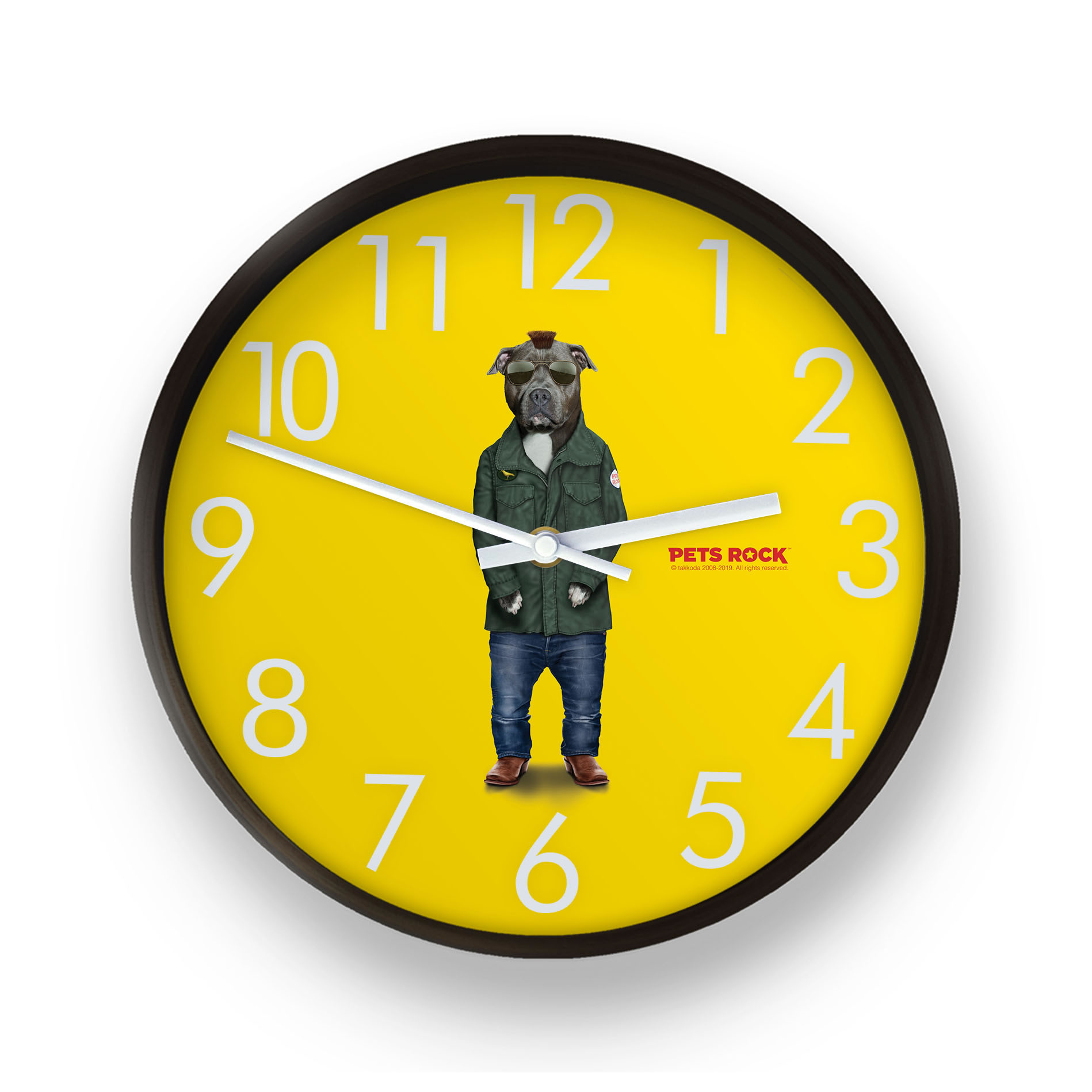 Cabbie Pets Rock Wall Clock Cabbie Pets Rock Wall Clock