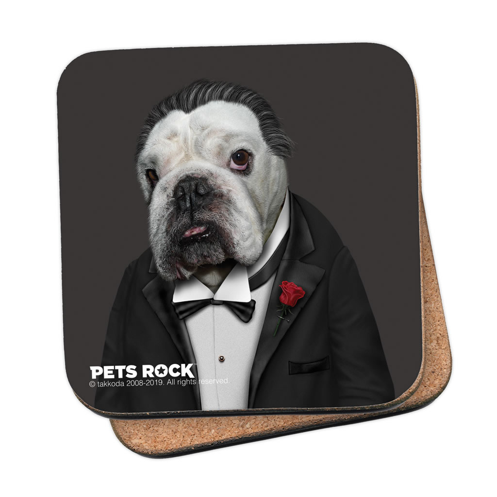 Dog Father Pets Rock Coaster Dog Father Pets Rock Coaster
