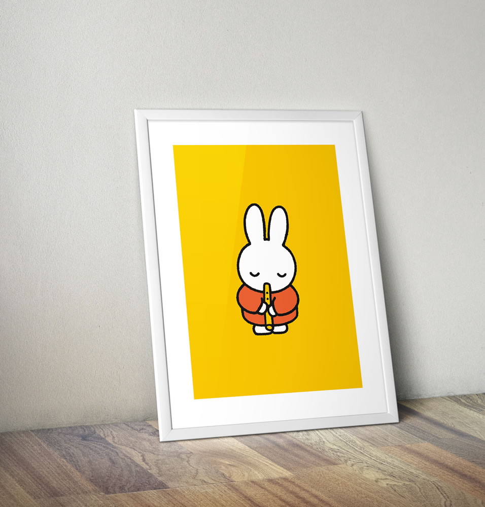 Miffy Playing the Recorder Framed Mini Poster Miffy Playing the Recorder Framed Mini Poster