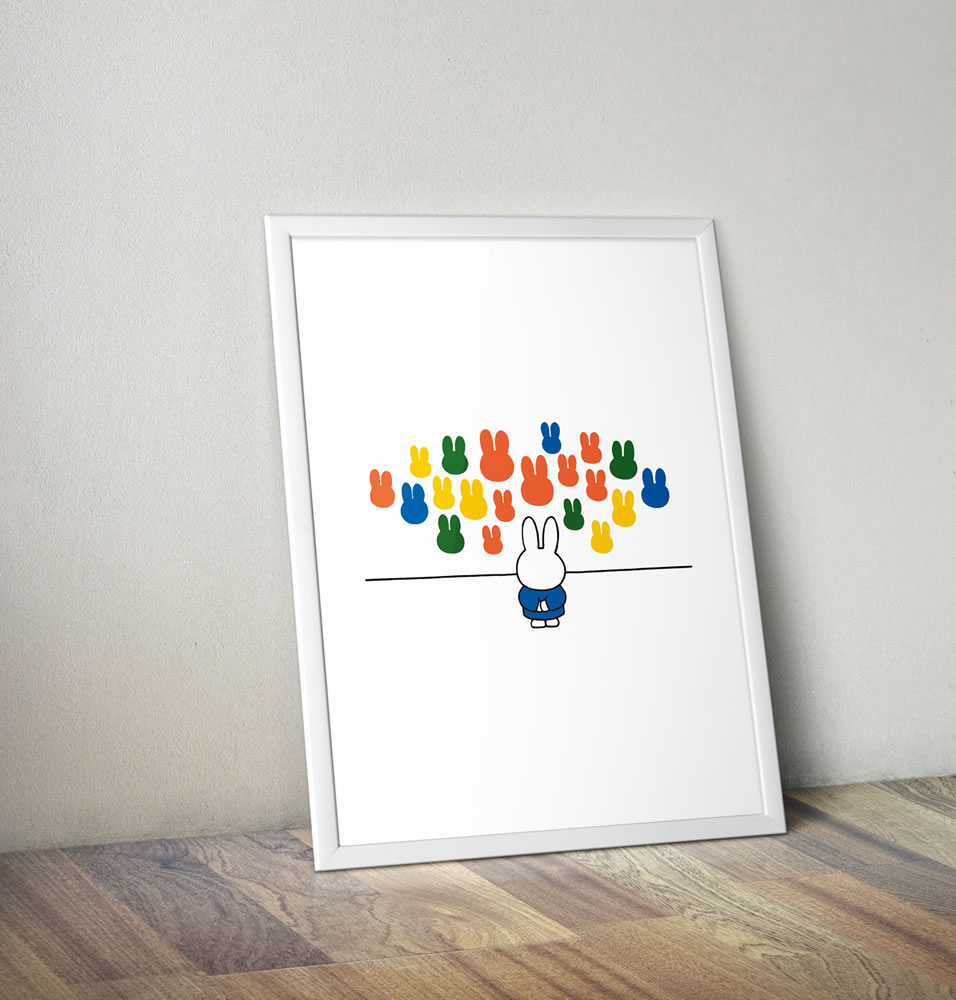 Miffy at an Art Gallery Framed Mini Poster Miffy at an Art Gallery Framed Mini Poster