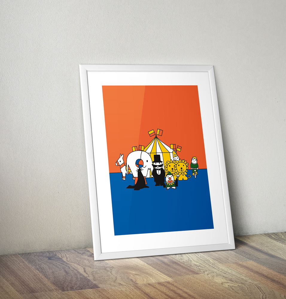 Miffy and Friends at the Circus Framed Mini Poster Miffy and Friends at the Circus Framed Mini Poster