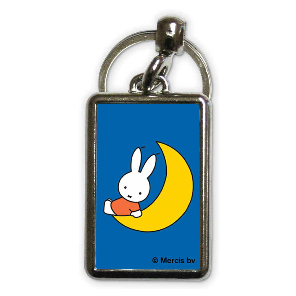 Miffy Sat on the Moon Metal Keyring Miffy Sat on the Moon Metal Keyring