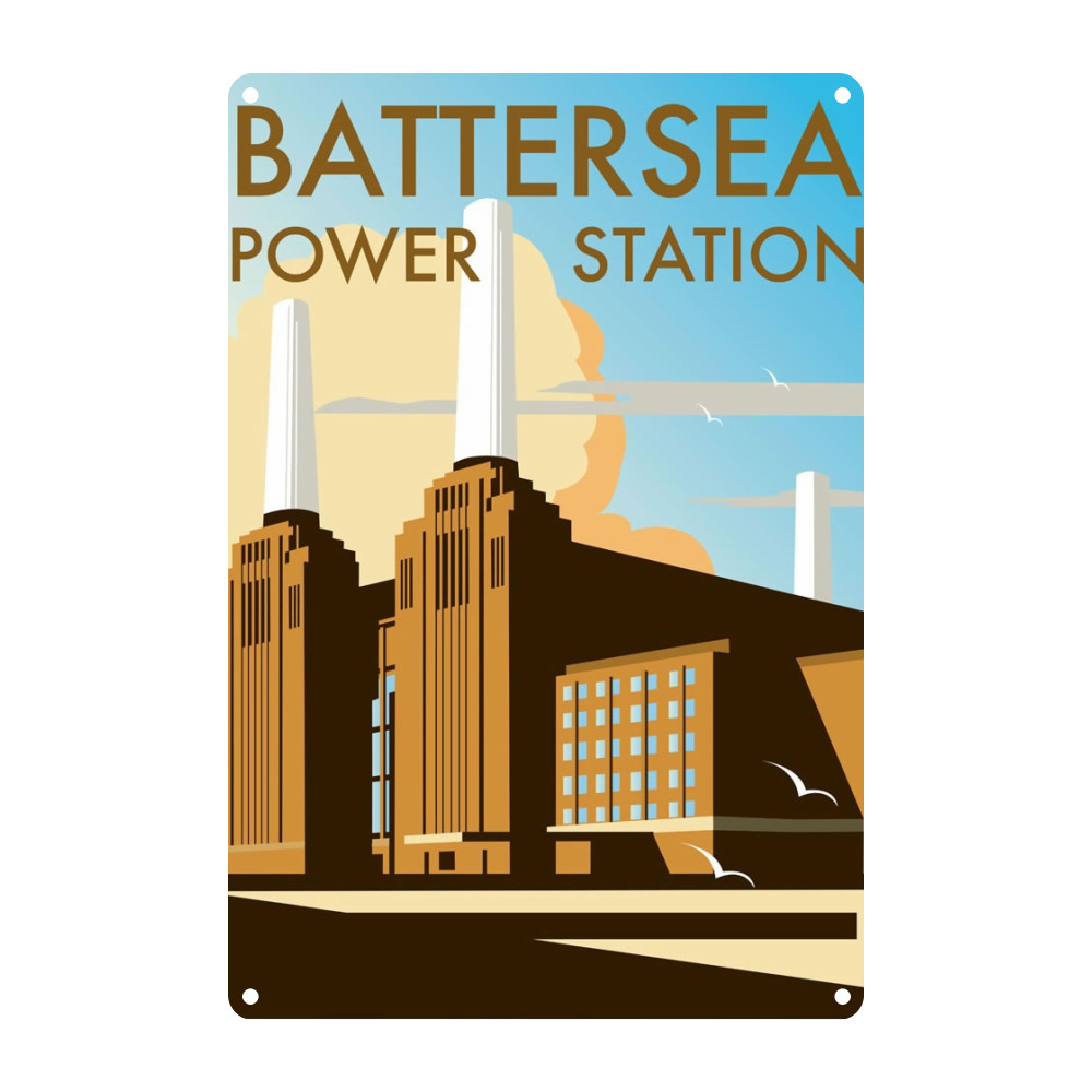 Battersea Power Station Metal Sign Battersea Power Station Metal Sign