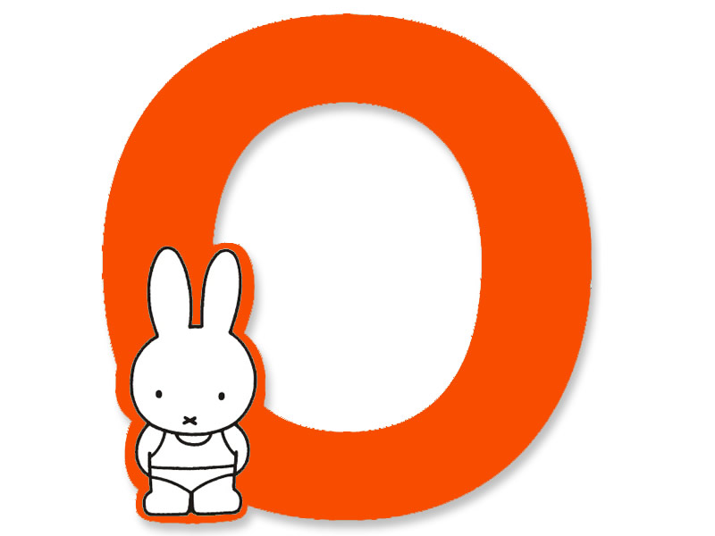 O (Orange) - A to Z Miffy wooden letter O (Orange) - A to Z Miffy wooden letter