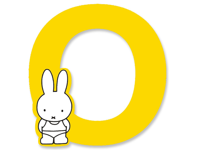 O (Yellow) - A to Z Miffy wooden letter O (Yellow) - A to Z Miffy wooden letter