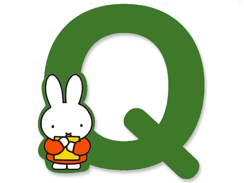 Q (Green) - A to Z Miffy wooden letter Q (Green) - A to Z Miffy wooden letter
