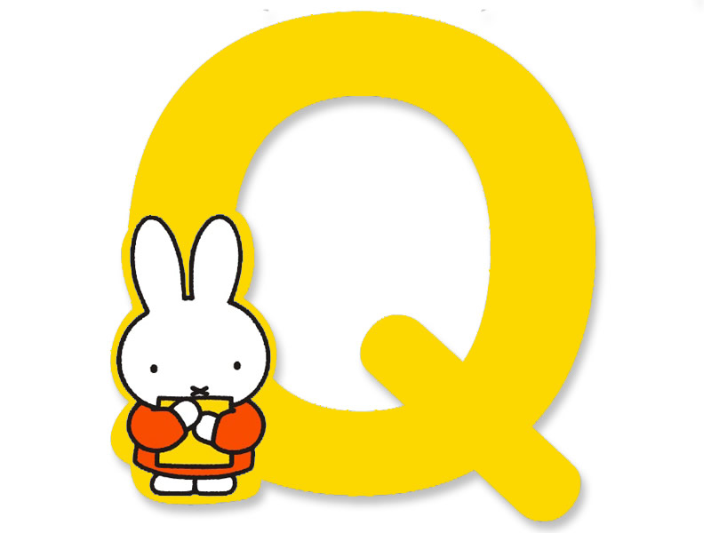 Q (Yellow) - A to Z Miffy wooden letter Q (Yellow) - A to Z Miffy wooden letter