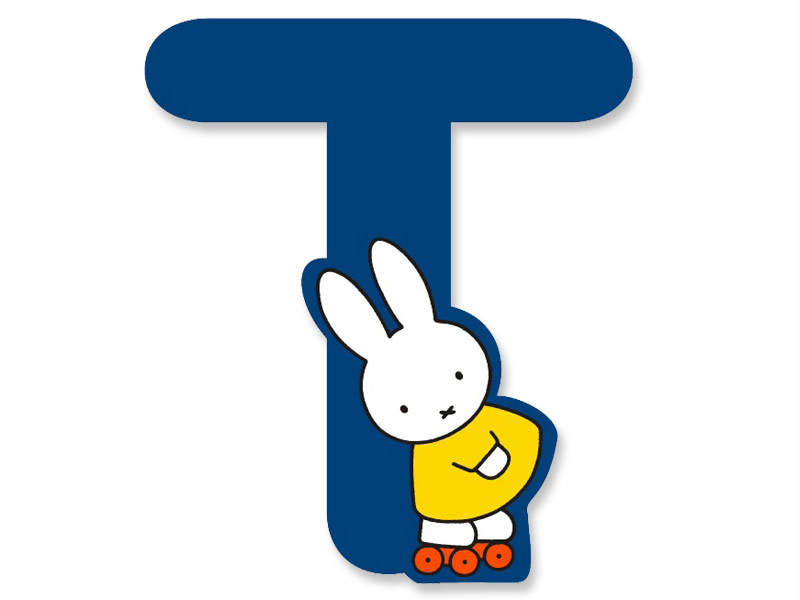 T (Blue) - A to Z Miffy wooden letter T (Blue) - A to Z Miffy wooden letter