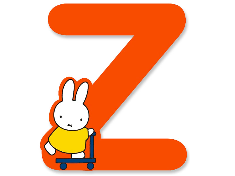 Z (Orange) - A to Z Miffy wooden letter Z (Orange) - A to Z Miffy wooden letter