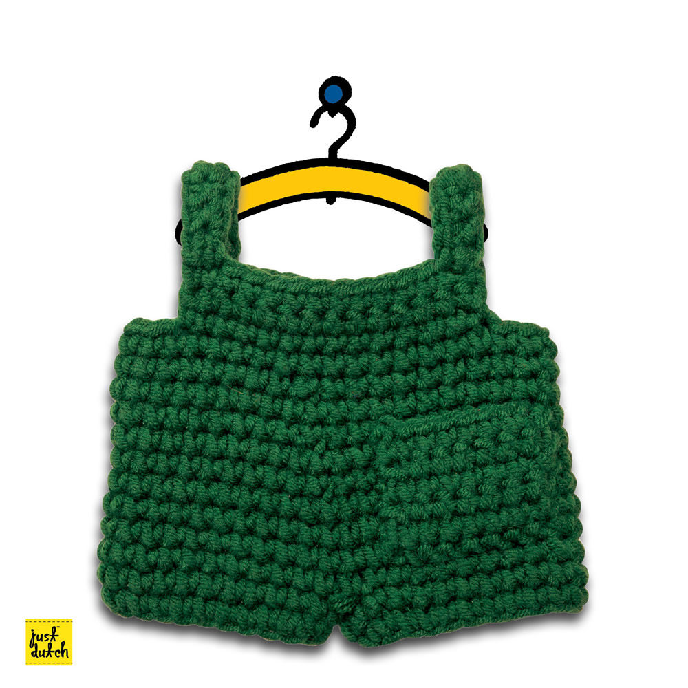 Miffy Handmade clothes set, green overall Miffy Handmade clothes set, green overall