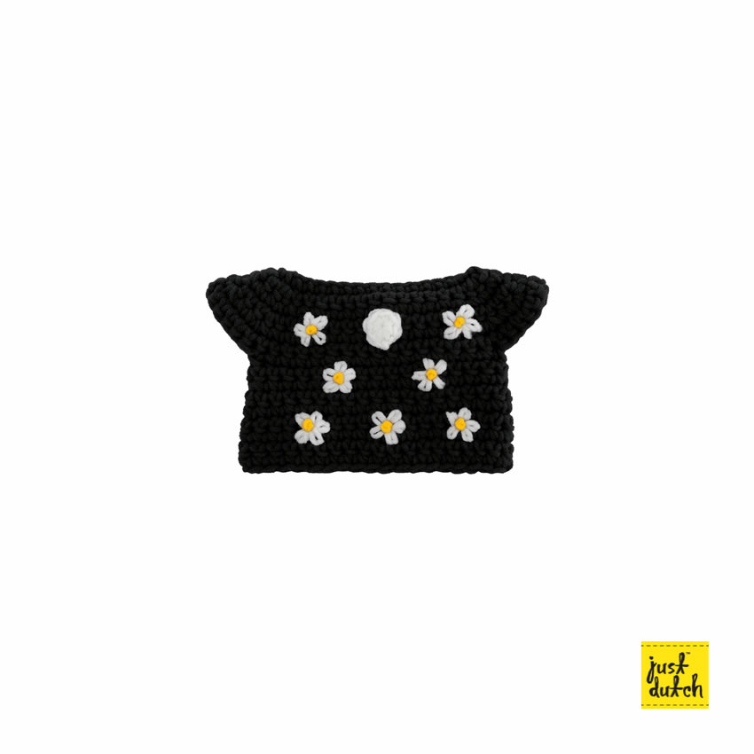 Miffy handmade clothes black flower dress Miffy handmade clothes black flower dress