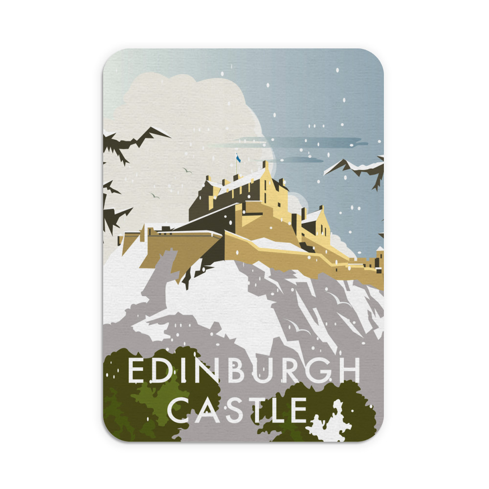 Edinburgh Castle Winter Mouse Mat Edinburgh Castle Winter Mouse Mat