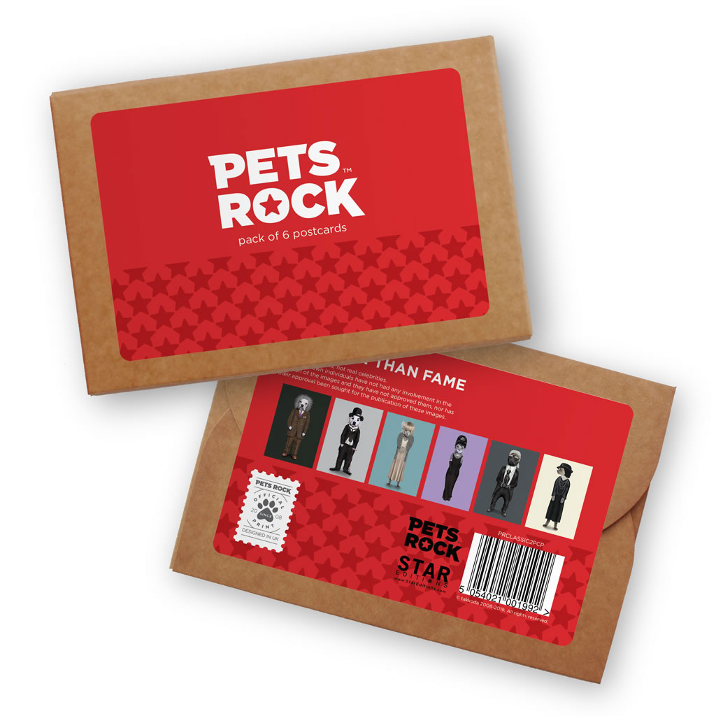 Set of 6 Pets Rock Postcard Sets - Classic Collection 2 Set of 6 Pets Rock Postcard Sets - Classic Collection 2