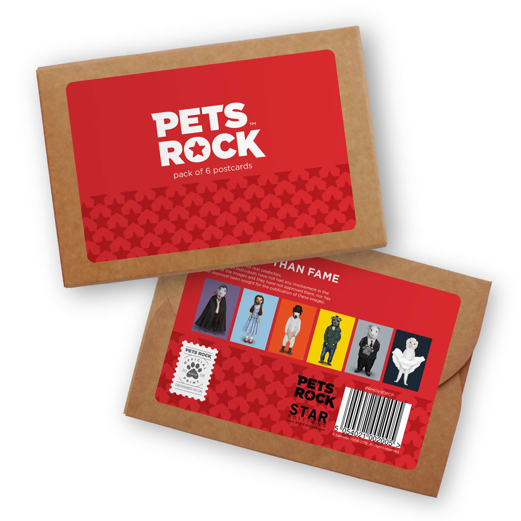 Set of 6 Pets Rock Postcard Sets - Movie Collection 1 Set of 6 Pets Rock Postcard Sets - Movie Collection 1