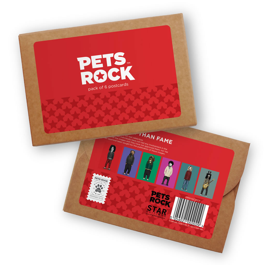 Set of 6 Pets Rock Postcard Sets - Music Collection 2 Set of 6 Pets Rock Postcard Sets - Music Collection 2