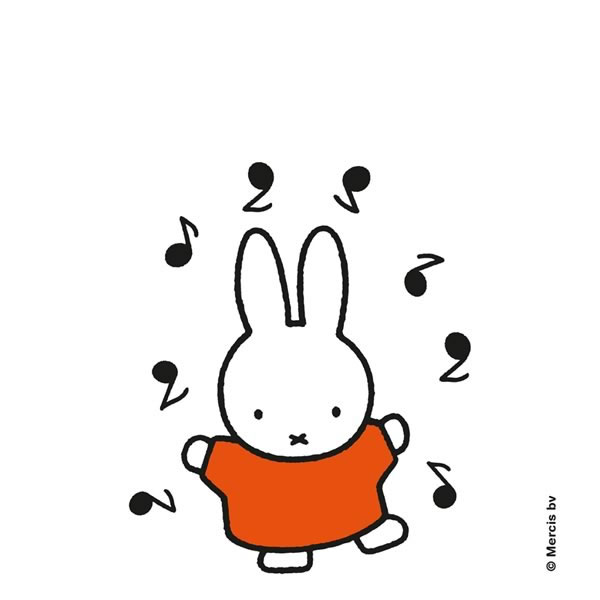miffy loves music - Personalised Framed and Mounted Art Print miffy loves music - Personalised Framed and Mounted Art Print