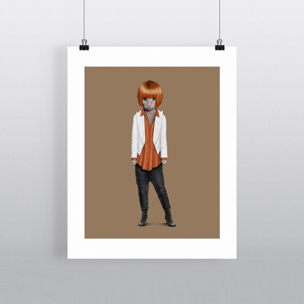 Mary Pets Rock 11' by 14' Art Print Mary Pets Rock 11' by 14' Art Print
