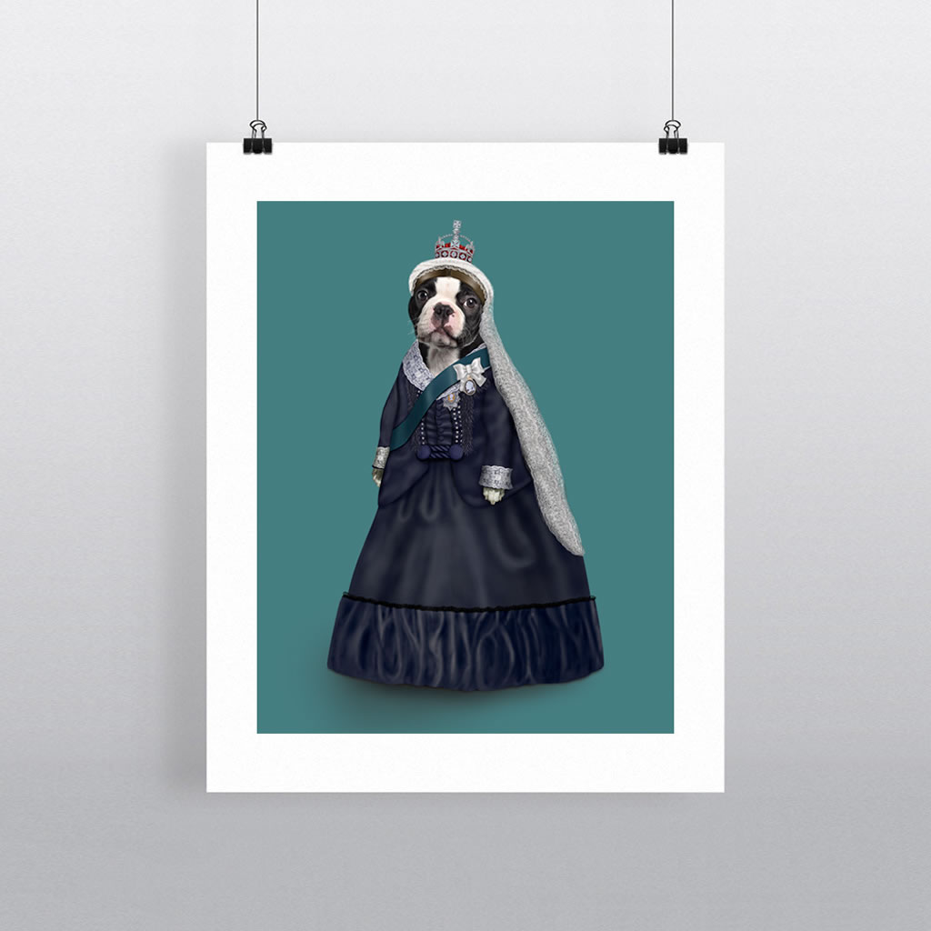 Queen Vic Pets Rock 11' by 14' Art Print Queen Vic Pets Rock 11' by 14' Art Print
