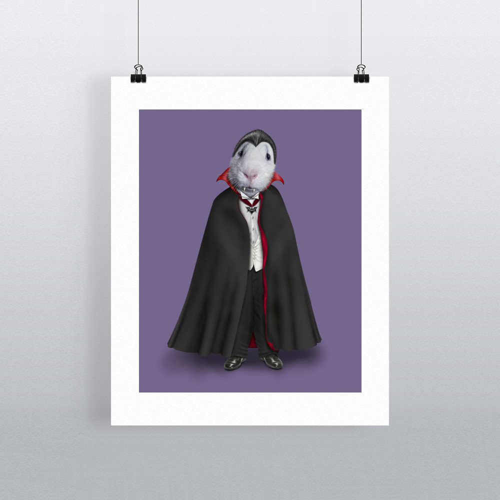 Dracula Pets Rock 11' by 14' Art Print Dracula Pets Rock 11' by 14' Art Print