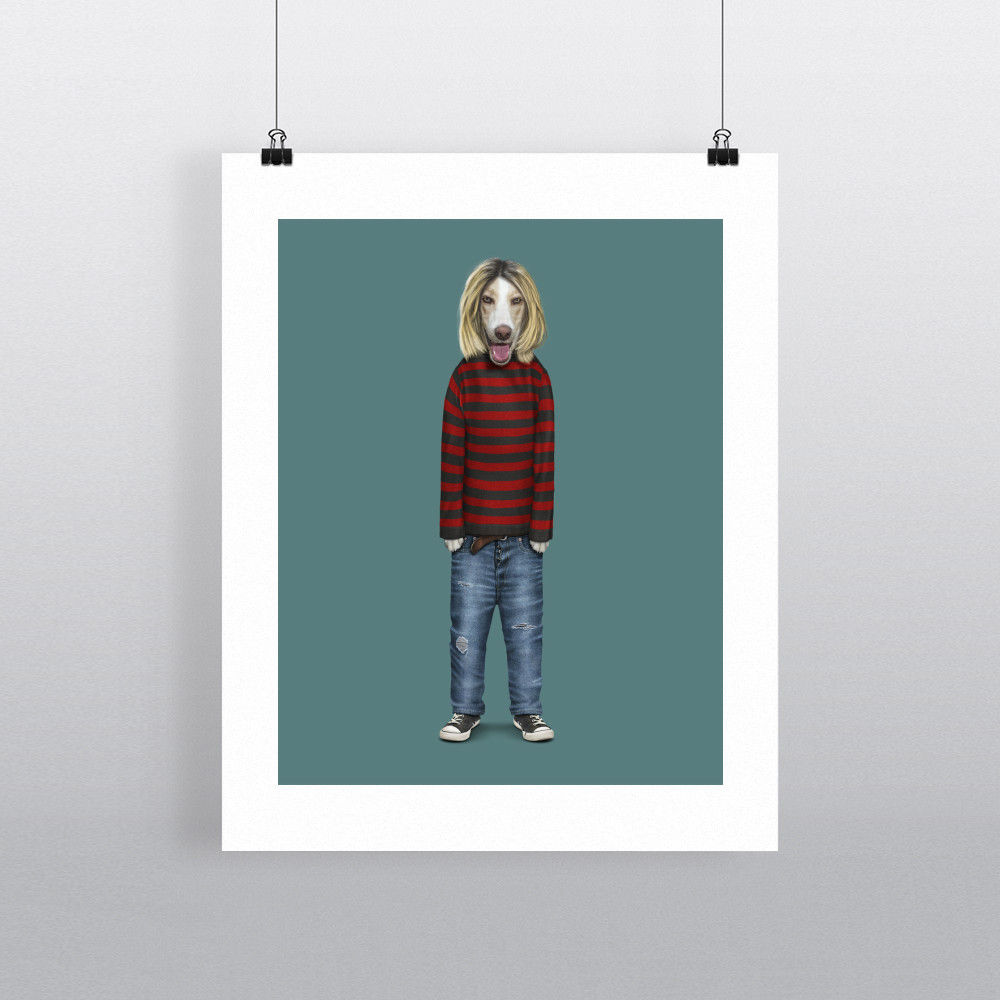 Grunge Pets Rock 11' by 14' Art Print Grunge Pets Rock 11' by 14' Art Print