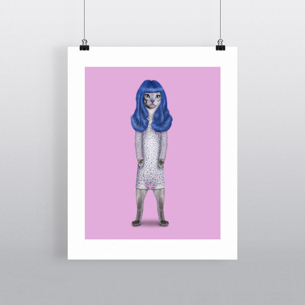 Gurl Pets Rock 11' by 14' Art Print Gurl Pets Rock 11' by 14' Art Print