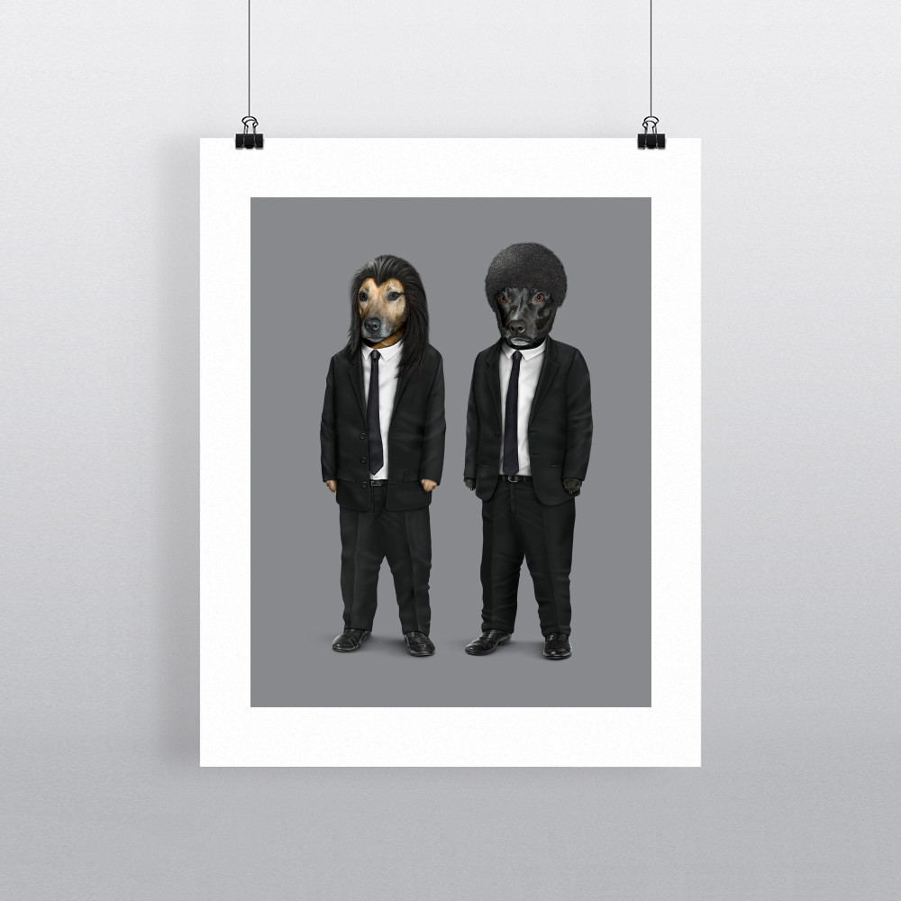 Hit Dogs Pets Rock 11' by 14' Art Print Hit Dogs Pets Rock 11' by 14' Art Print